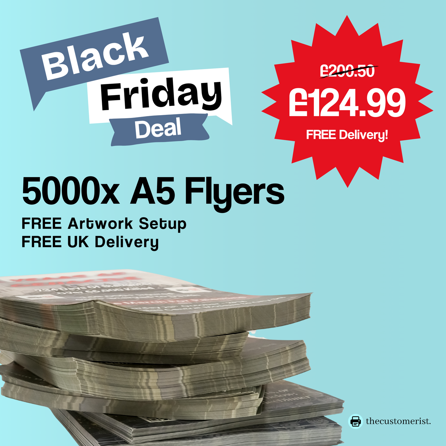 5000x A5 130gsm Gloss Flyer Deal- 45% OFF