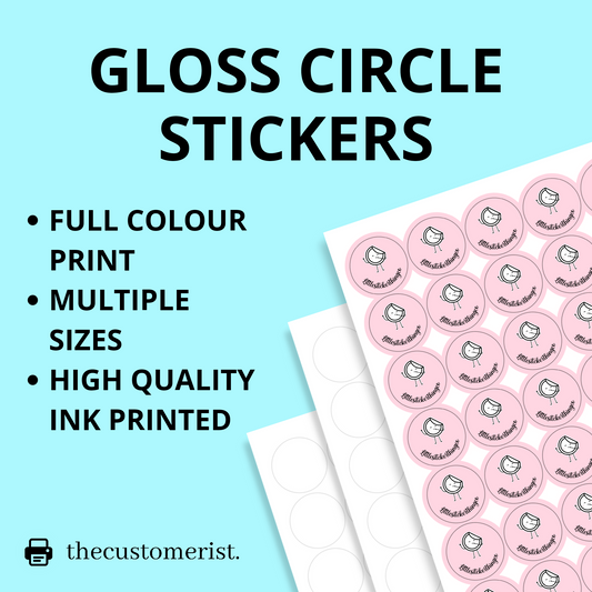 Custom Printed Circle Gloss Stickers