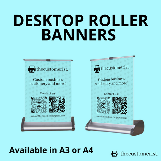 Desktop Roller Banners - A3 and A4